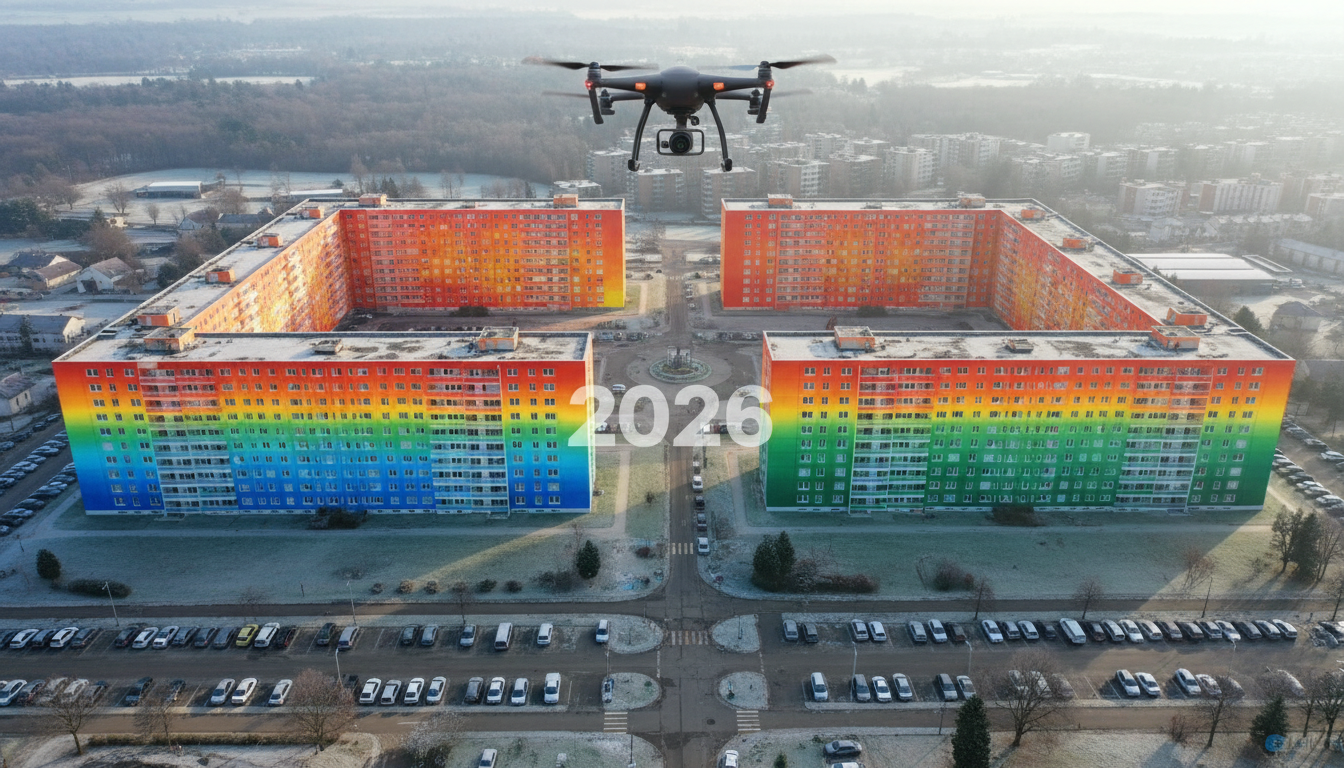 Copropriété inspectée par drone thermique