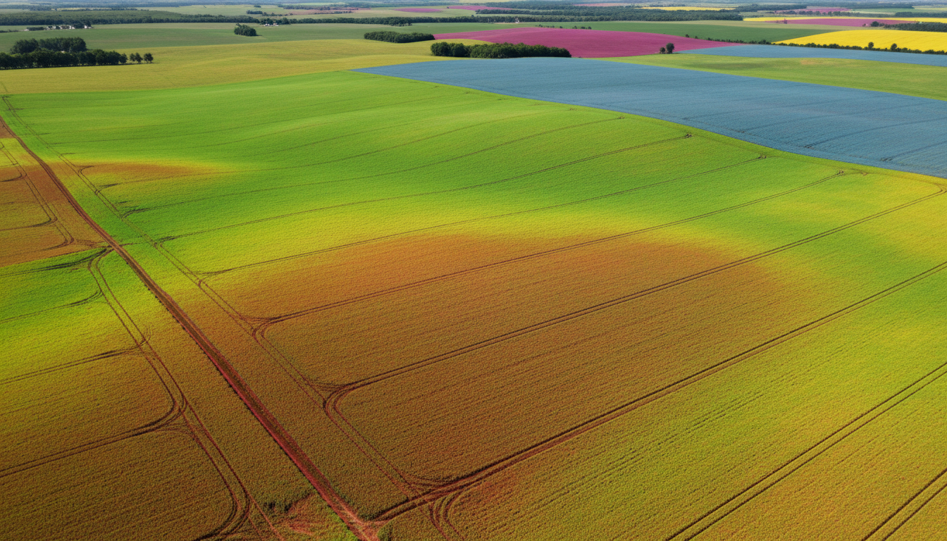 Carte NDVI de parcelle agricole captée par drone