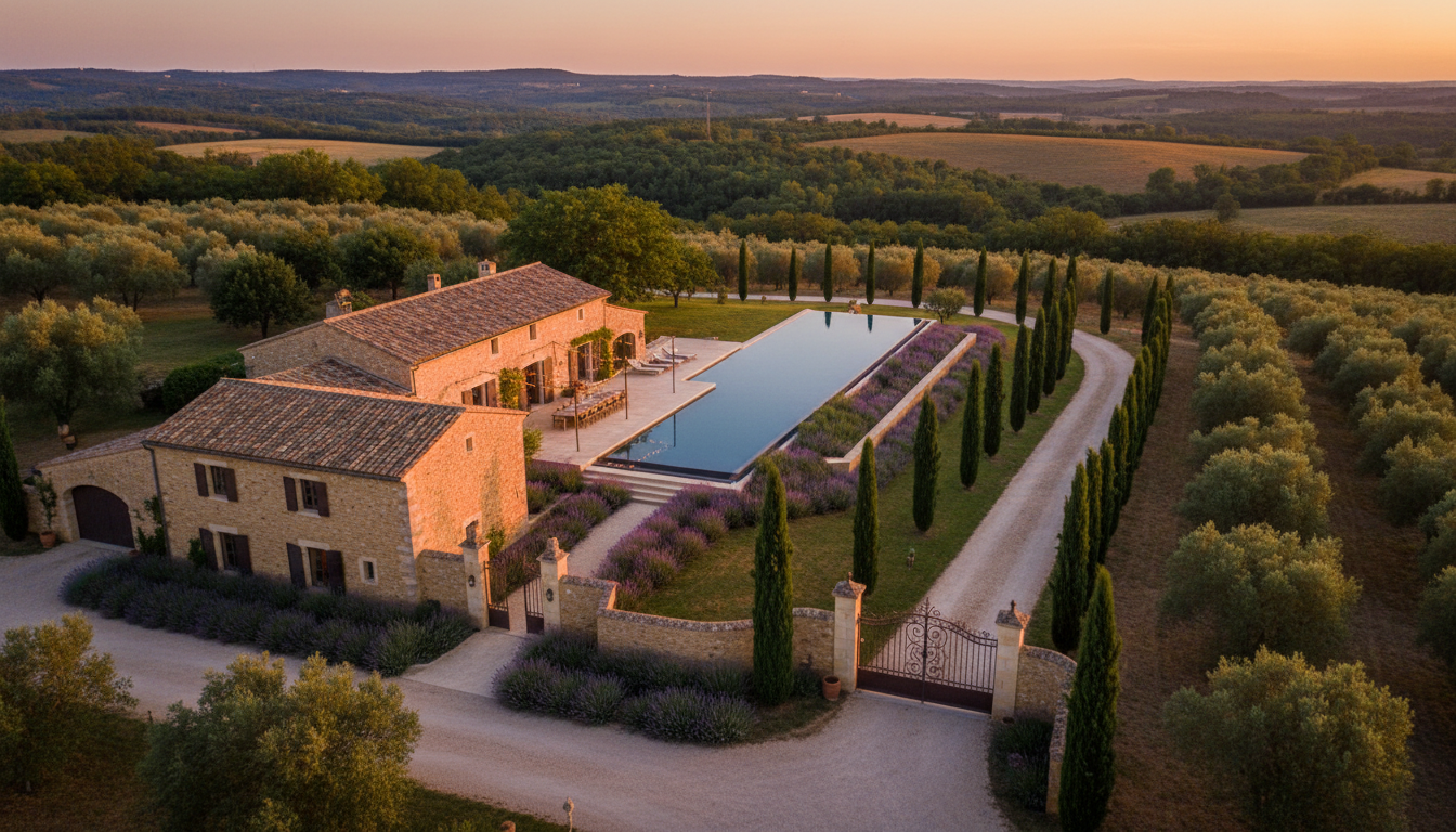 Photo aérienne immobilière réalisée par drone