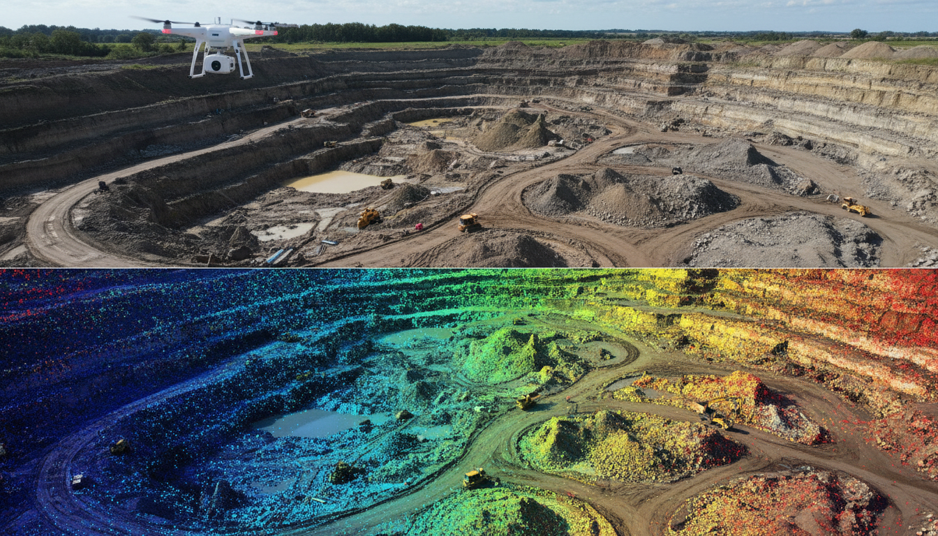 Nuage de points LiDAR capté par drone