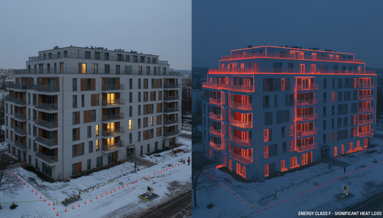 Thermogramme aérien : Copropriété 38 lots, Boulogne-Billancourt